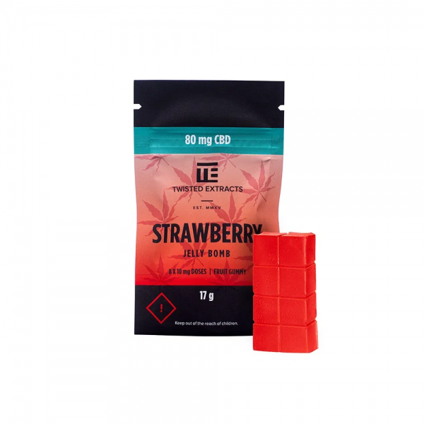 twisted extracts strawberry cbd jelly bomb